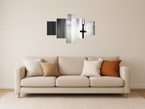 Quadro Mosaico Religioso Jesus — Decoração de Fé e Inspiração para Seu Lar