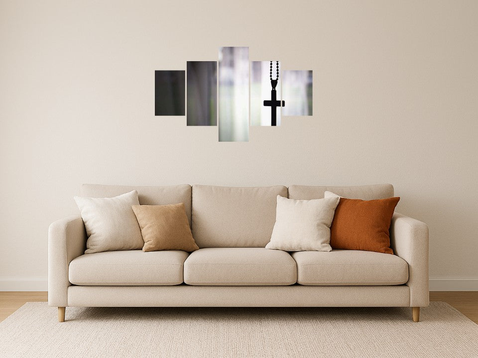 Quadro Mosaico Religioso Jesus — Decoração de Fé e Inspiração para Seu Lar