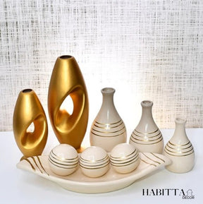 Conjunto 9 Peças de Vasos Cerâmica para Enfeite