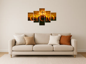 Quadro Mosaico Religioso Jesus — Decoração de Fé e Inspiração para Seu Lar