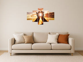 Quadro Mosaico Religioso Jesus — Decoração de Fé e Inspiração para Seu Lar