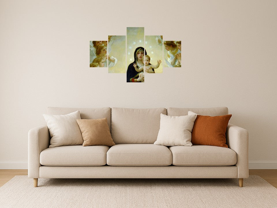 Quadro Mosaico Religioso Jesus — Decoração de Fé e Inspiração para Seu Lar