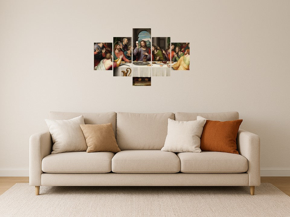 Quadro Mosaico Religioso Jesus — Decoração de Fé e Inspiração para Seu Lar