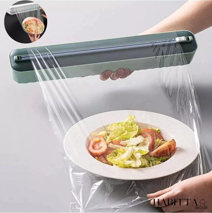 Dispenser e cortador de papel filme PVC