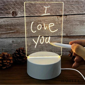 Luminária Criativa de Mesa para Anotações