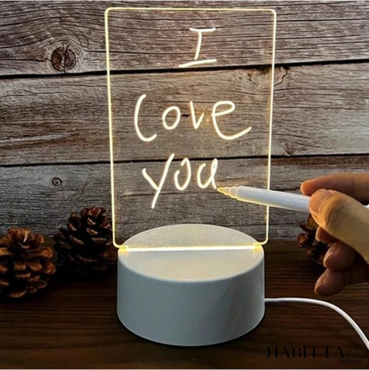 Luminária Criativa de Mesa para Anotações