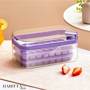 Bandeja Dupla de Cubos de Gelo com Tampa