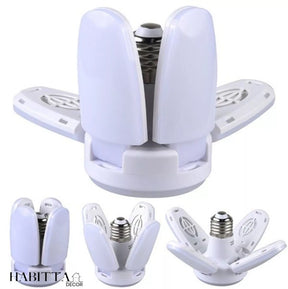 Lâmpada LED dobrável em forma de ventilador