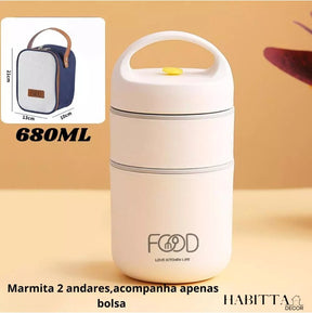 Lancheira de aço inoxidável 304