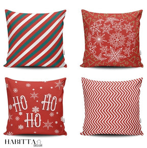 Kit com 4 Capas para Almofada Decorativa de Nata