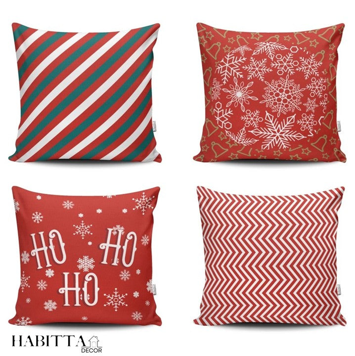 Kit com 4 Capas para Almofada Decorativa de Nata