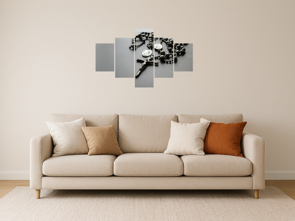 Quadro Mosaico Religioso Jesus — Decoração de Fé e Inspiração para Seu Lar