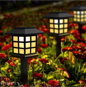 Kit Luminaria Solar de Espeto para Jardim - LED Recarregável