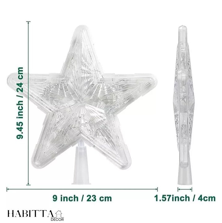 Estrela LED Topo de Árvore 23cm