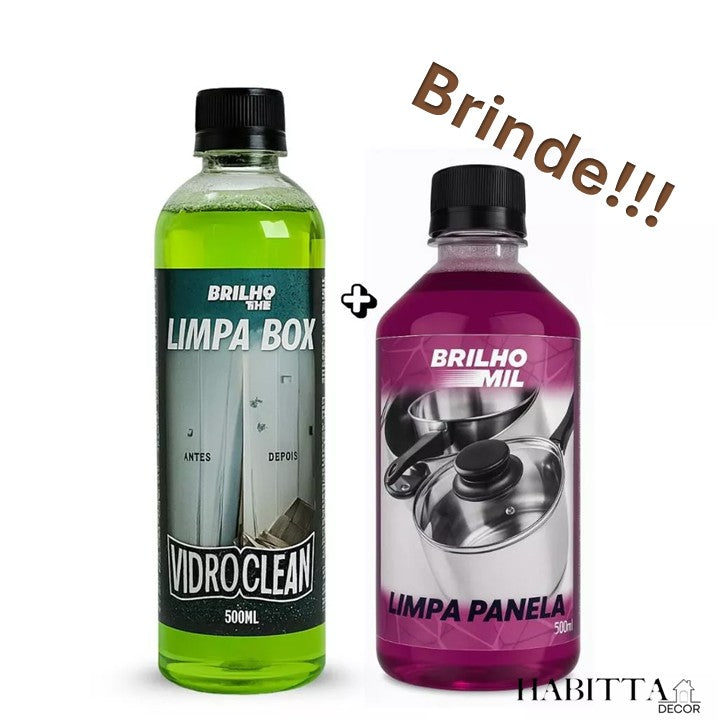 Limpa Vidro de Box Blindex - Removedor de Chuva Ácida 500ml + Brinde!