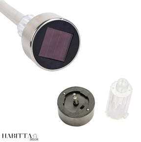 Kit de balizador de luz solar - Decoração de jardim, quintal e fachada - branco quente