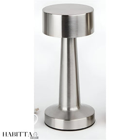 Luminária de Mesa Candeiro Dumbbell Touch Luxuosa com 3 Tons de LED
