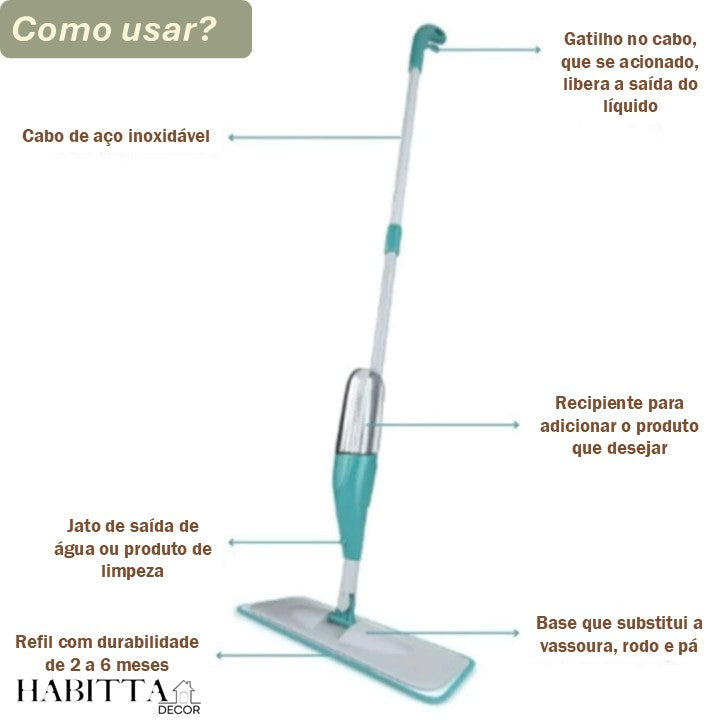 Mop Spray com Reservatório