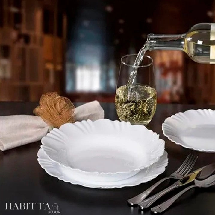 Aparelho de Jantar 24 Peças Duralex Opaline Pétala