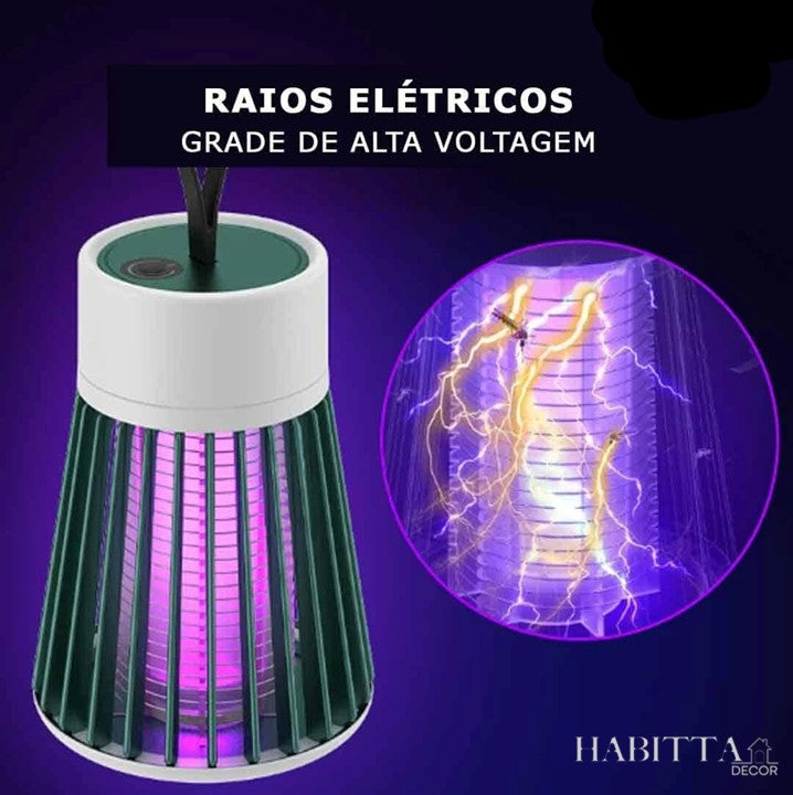 Lâmpada Elétrica Mata Mosquitos Ultravioleta USB Recarregável