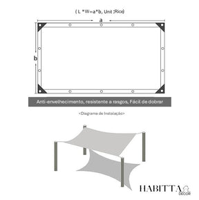 Tela Toldo Shade 90% Sombra Proteção UV