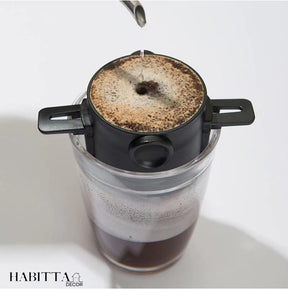 Filtro de café aço inoxidável portátil