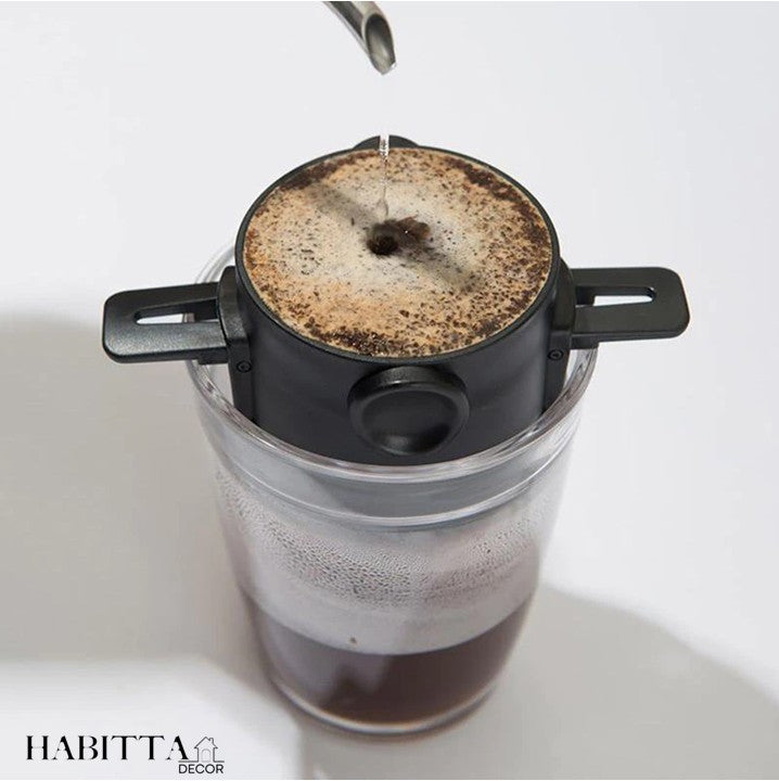 Filtro de café aço inoxidável portátil
