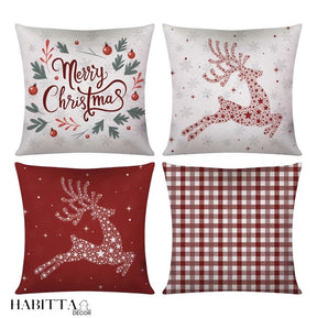 Kit com 4 Capas para Almofada Decorativa de Nata