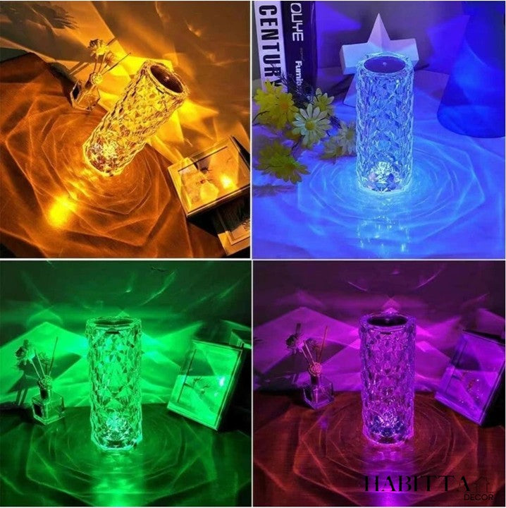 Luminária de Cristal em LED 16 Cores Projetor