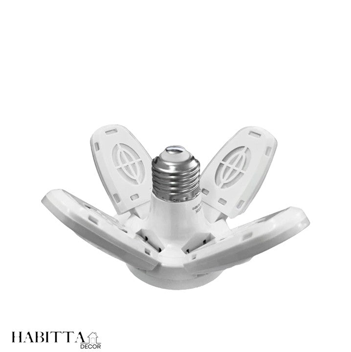 Lâmpada LED dobrável em forma de ventilador