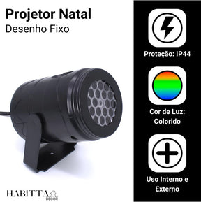 Projetor LED Natal Laser Jardim Desenhos Natalinos