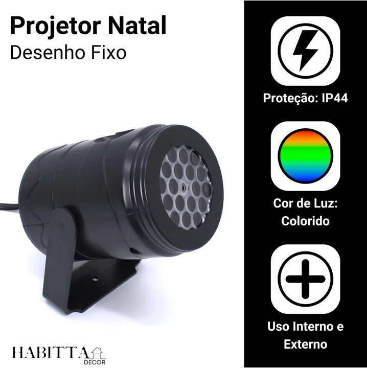 Projetor LED Natal Laser Jardim Desenhos Natalinos