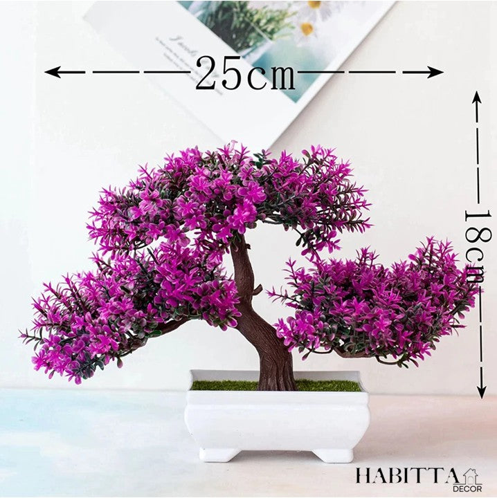 Planta artificial bonsai 25cm realista para decoração