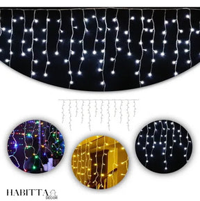 Pisca Pisca Cascata de Natal com 400 LEDs e 8 funções