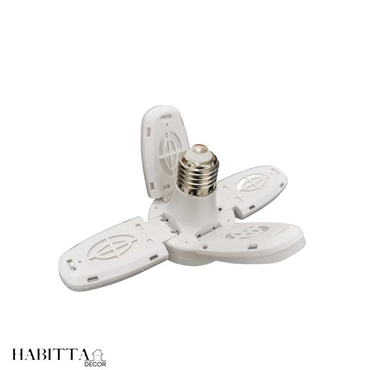 Lâmpada LED dobrável em forma de ventilador