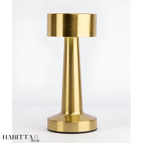 Luminária de Mesa Candeiro Dumbbell Touch Luxuosa com 3 Tons de LED