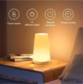 Luminária de Mesa LED RGB com Controle - 13 Cores