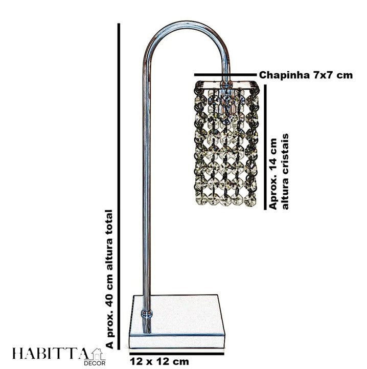 Abajur ClearCrillic Quadrado