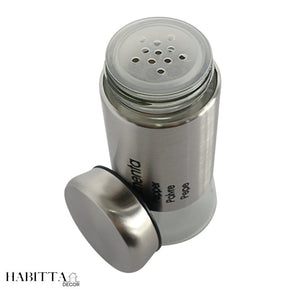 Conjunto de Saleiro Pimenta em 2 Peças Inox