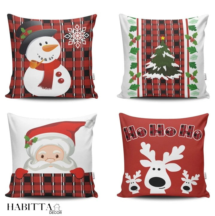 Kit com 4 Capas para Almofada Decorativa de Nata