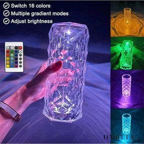 Luminária de Cristal em LED 16 Cores Projetor