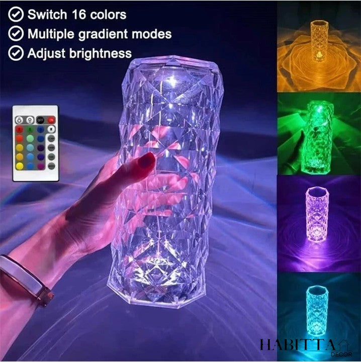 Luminária de Cristal em LED 16 Cores Projetor