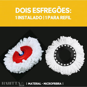 Mop com Cabo de 140 cm + 2 Refis
