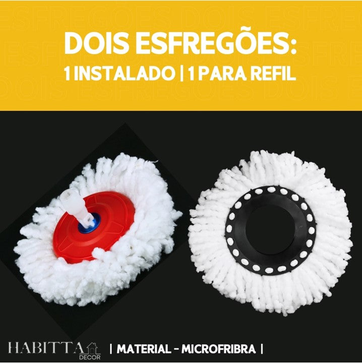 Mop com Cabo de 140 cm + 2 Refis