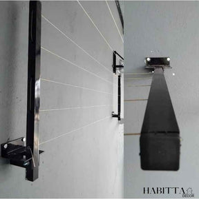 Varal de Parede Retrátil em Aço Dobrável