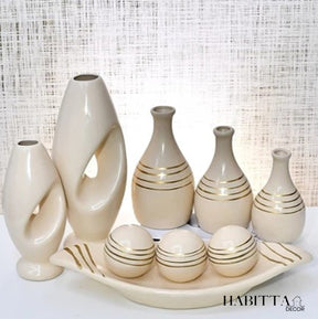 Conjunto 9 Peças de Vasos Cerâmica para Enfeite