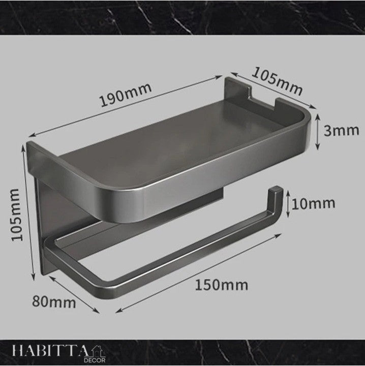 Suporte de Papel Higiênico Premium com Apoio para Celular