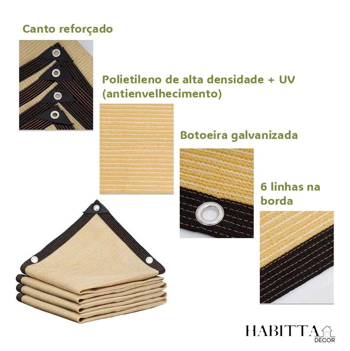 Tela Toldo Shade 90% Sombra Proteção UV