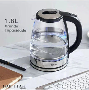 Chaleira Elétrica Jarra 1.8L Vidro