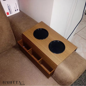 Esteira Suporte Porta Copos e Controle para Sofá